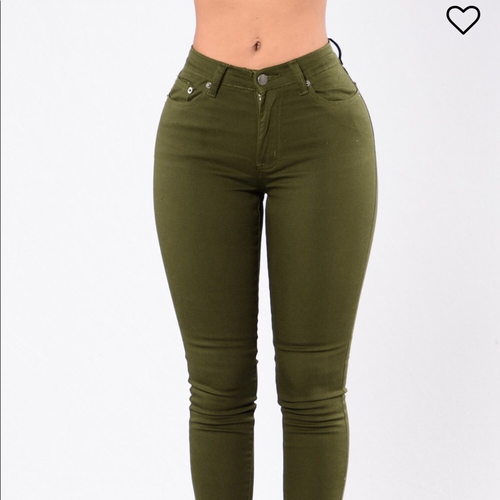 NWT Fashion Nova Olive Jeans